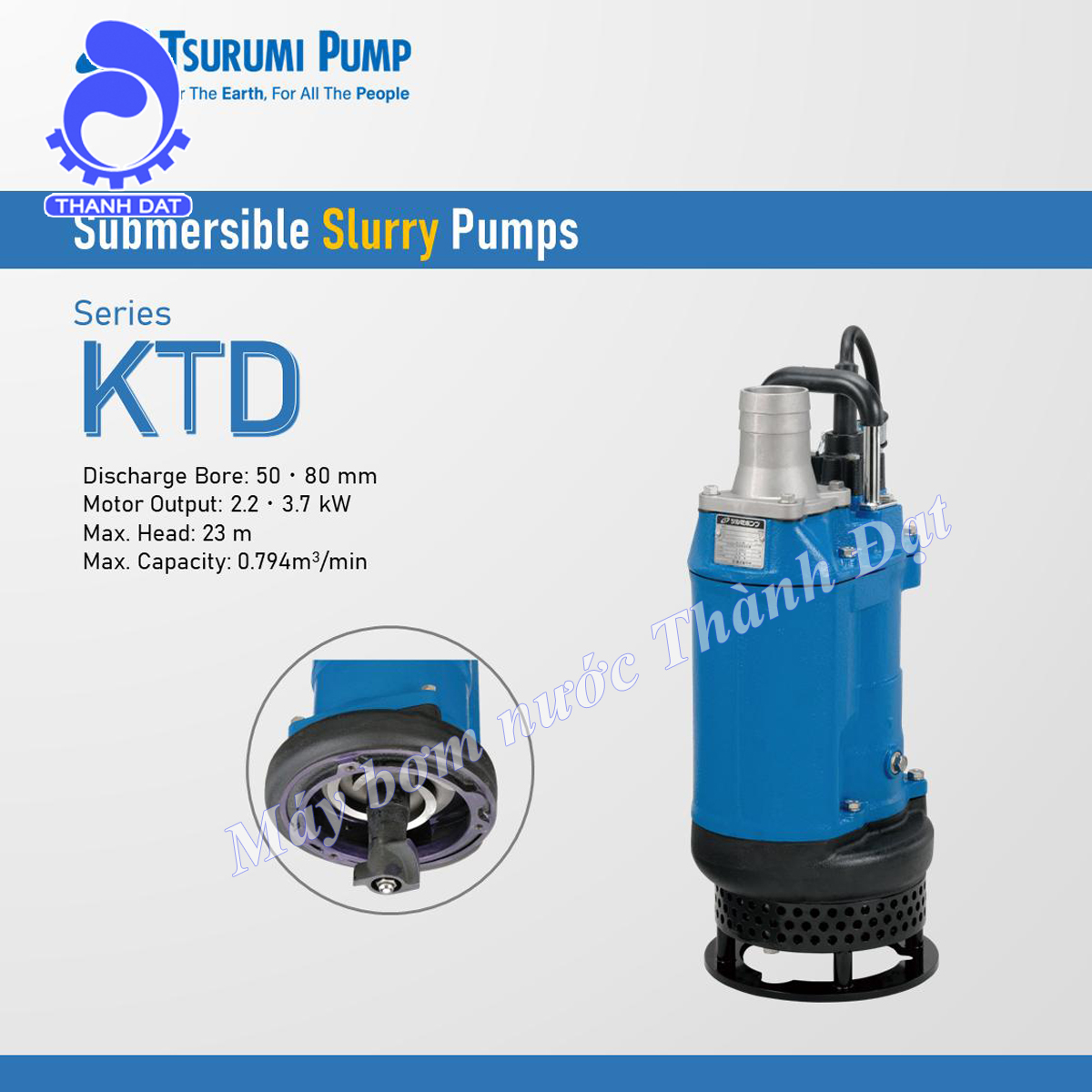 Báo giá máy bơm nước thải Tsurumi KTD